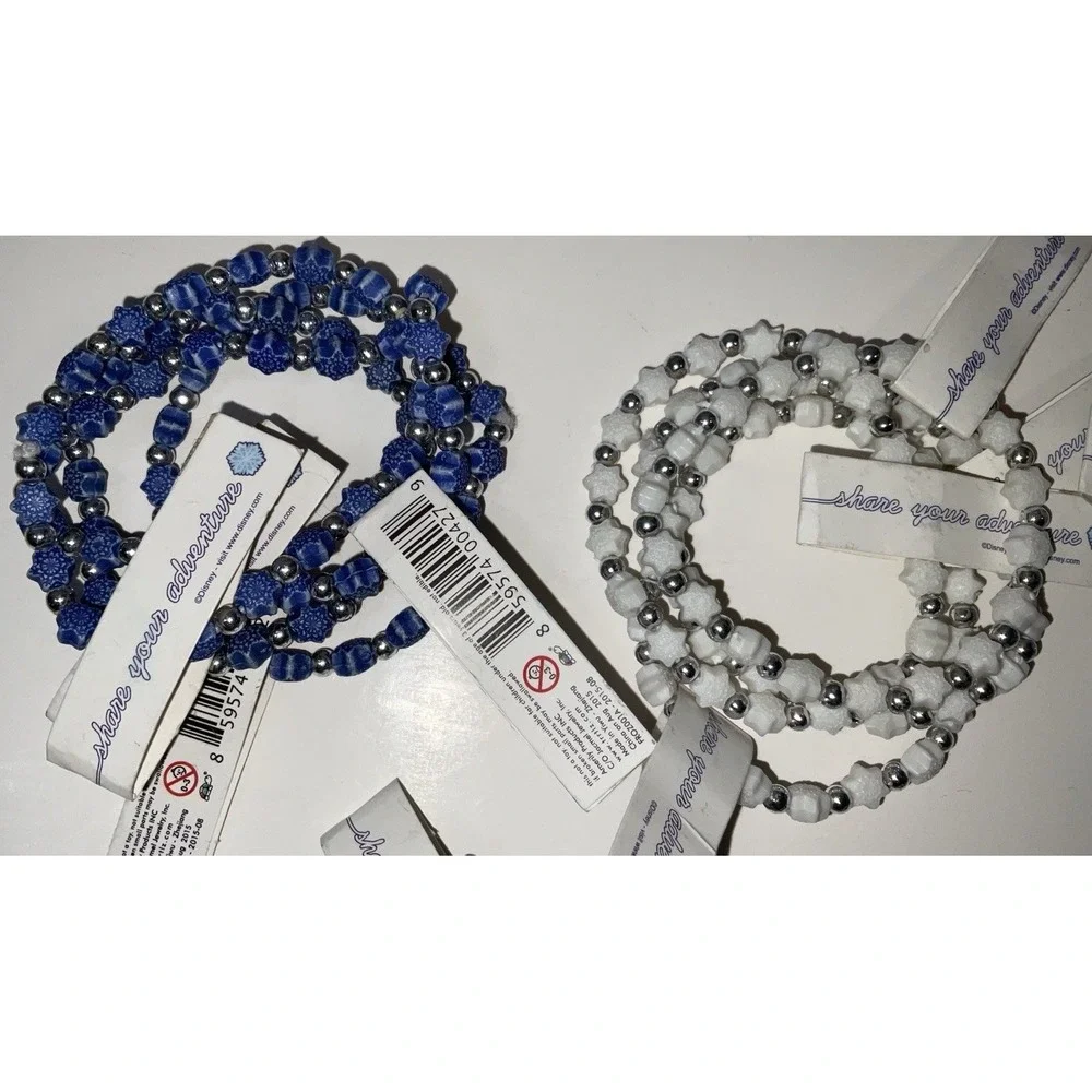 NWT Lot 28 Disney Frozen Olaf Snowflakes TRRTLZ Friendship Bracelets Blue‎ White